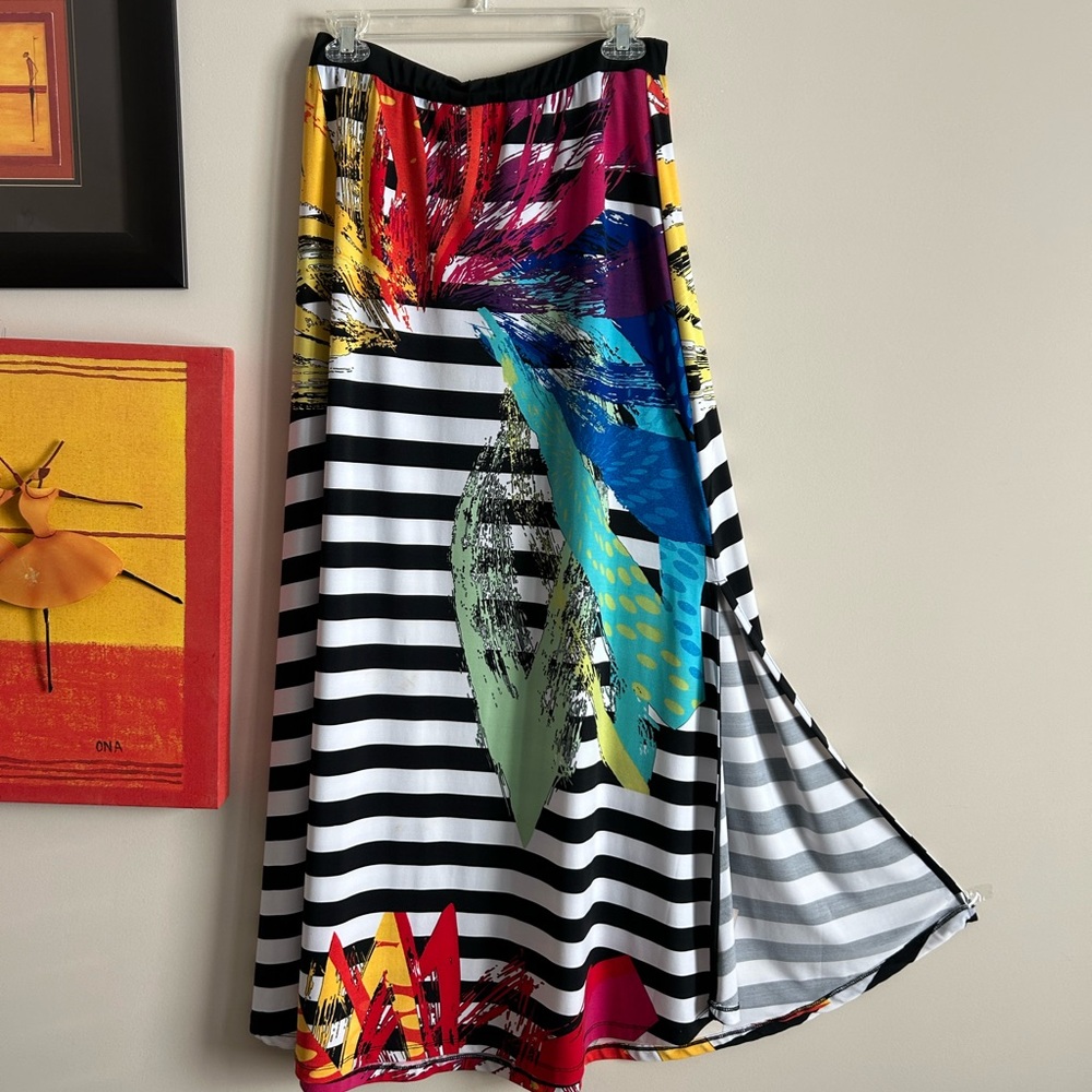 Chelsea & Theodore Multicolor Abstract A-Line Skirt